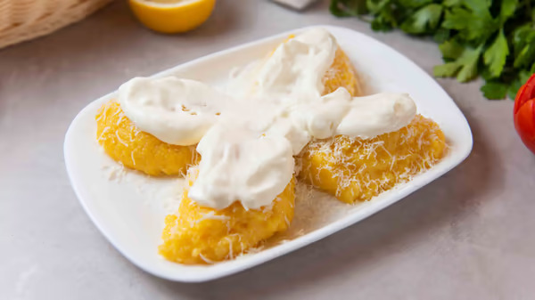 Polenta with Feta Cheese & Sour Cream